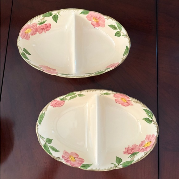 Franciscan Desert Rose - Oval Divided Serving Bowls (2) - Picture 2 of 11